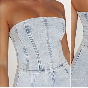 MESHKI DENIM TOP! SO PERFECT FOR SUMMER!
